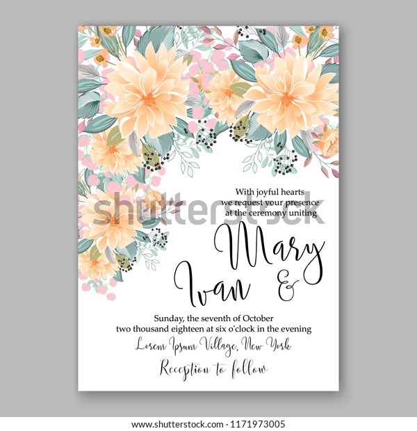 Floral Background Wedding Invitation Baby Shower Stock Vector (Royalty ...