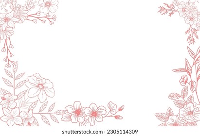 Floral background for wedding invitations, postcards, thank you cards, wallpapers