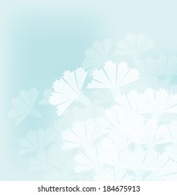 Floral background with white flowers, vector illustration