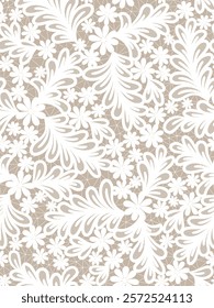 Floral background with white lace flowers. Vector elegant pattern for wedding invitation, restaurant menu, luxury brochure, business, sale template