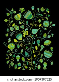 Floral background for your design. Vector illustration