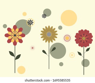 floral background,abstract vector  illustration,simple composition
