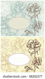 Floral backgrounds with banner