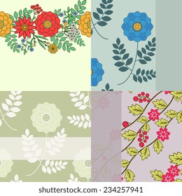 Floral backgrounds collection