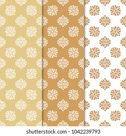 Floral backgrounds with colored seamless pattern. Designs for wallpapers and textile