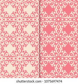 Floral backgrounds with pink seamless pattern. Designs for wallpapers and textile
