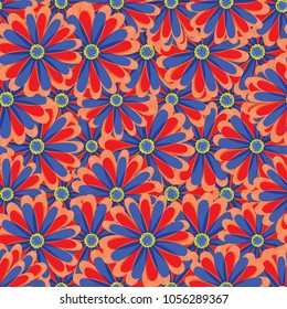 Floral backgrounds. Seamless patterns for textile and wallpapers