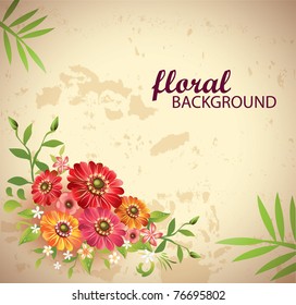 Floral background-Vector