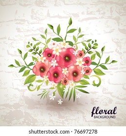 Floral background-Vector