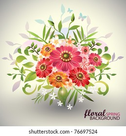 Floral background-Vector