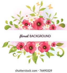 Floral background-Vector Eps10