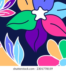 floral backhround design. colorful flower. summer concept. abstract pattern
