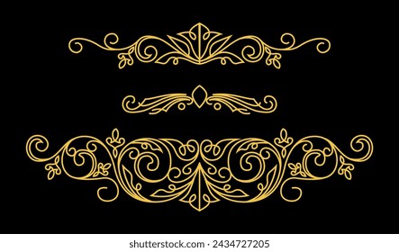 Floral Badge Ornament Collection Vector
