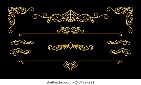 Floral Badge Ornament Collection Vector