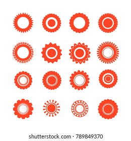 floral badges. vector circle lables