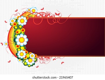 Floral banner