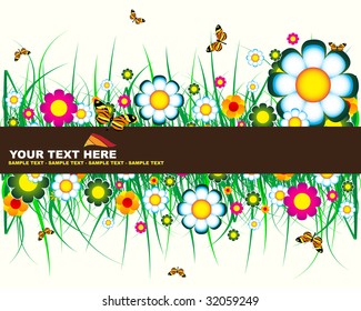 Floral banner
