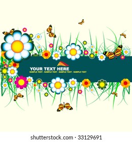 Floral banner