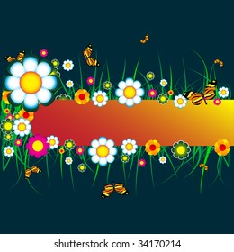 Floral banner