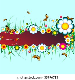 Floral banner