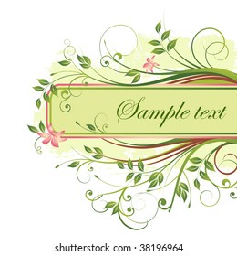 Floral banner.