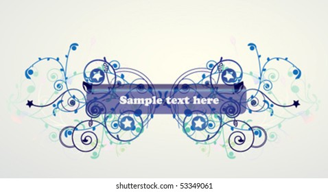 Floral banner.