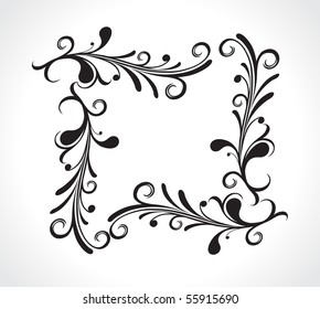 floral banner background with space for text. vector illustration