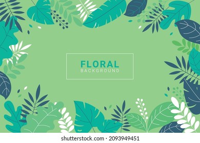 Floral banner background vector illustration