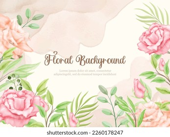 Floral Banner Background for Wedding and Anniversary Party