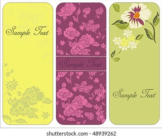 Floral Banner design set