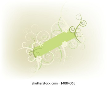 Floral banner with separate layers