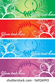 Floral banner set