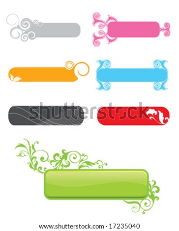 Floral banner set