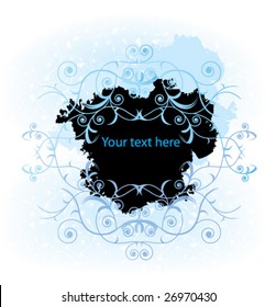 Floral banner with space for text. Vector illustration. See also in my portfolio.