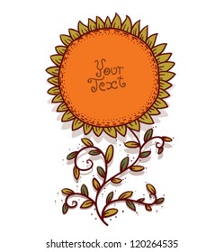 Floral banner, vector