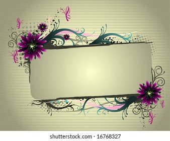 floral banner vector