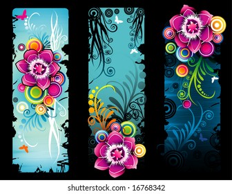 floral banner vector