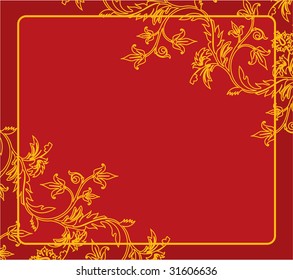 Floral banner, vector