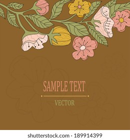 Floral banner. Vector illustration.