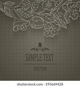 Floral banner. Vector illustration.