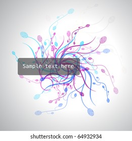 Floral banner. Vector illustration.