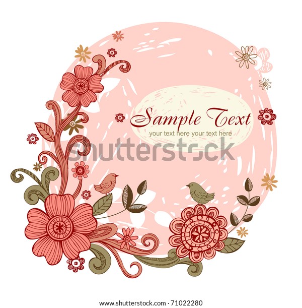 Floral Banner Vector Illustration Stock Vector (Royalty Free) 71022280