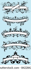 Floral Banner Vector Set