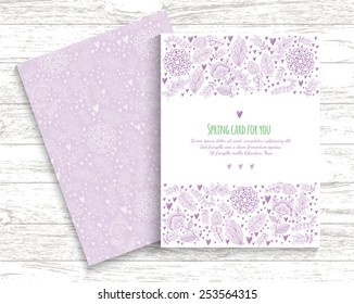 Floral banner in vintage style. bright retro ornament is perfect for the original design of wedding cards, invitation to a party, greeting card. vector