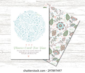 Floral banner in vintage style. bright retro ornament is perfect for the original design of wedding cards, invitation to a party, greeting card. vector