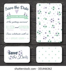 Floral banner in vintage style. bright retro ornament is perfect for the original design of wedding cards, invitation to a party, greeting card. vector
