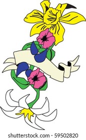 Floral banner for your text