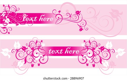 floral banners