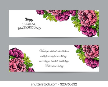 Floral banners