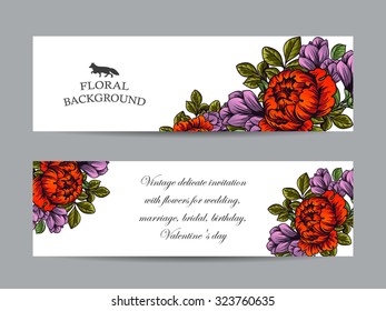 Floral banners